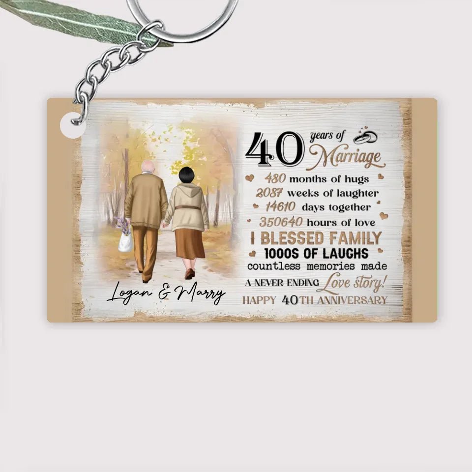 Couple Happy Anniversary - Personalized Keychain 753106 - Y - DiyGiftly
