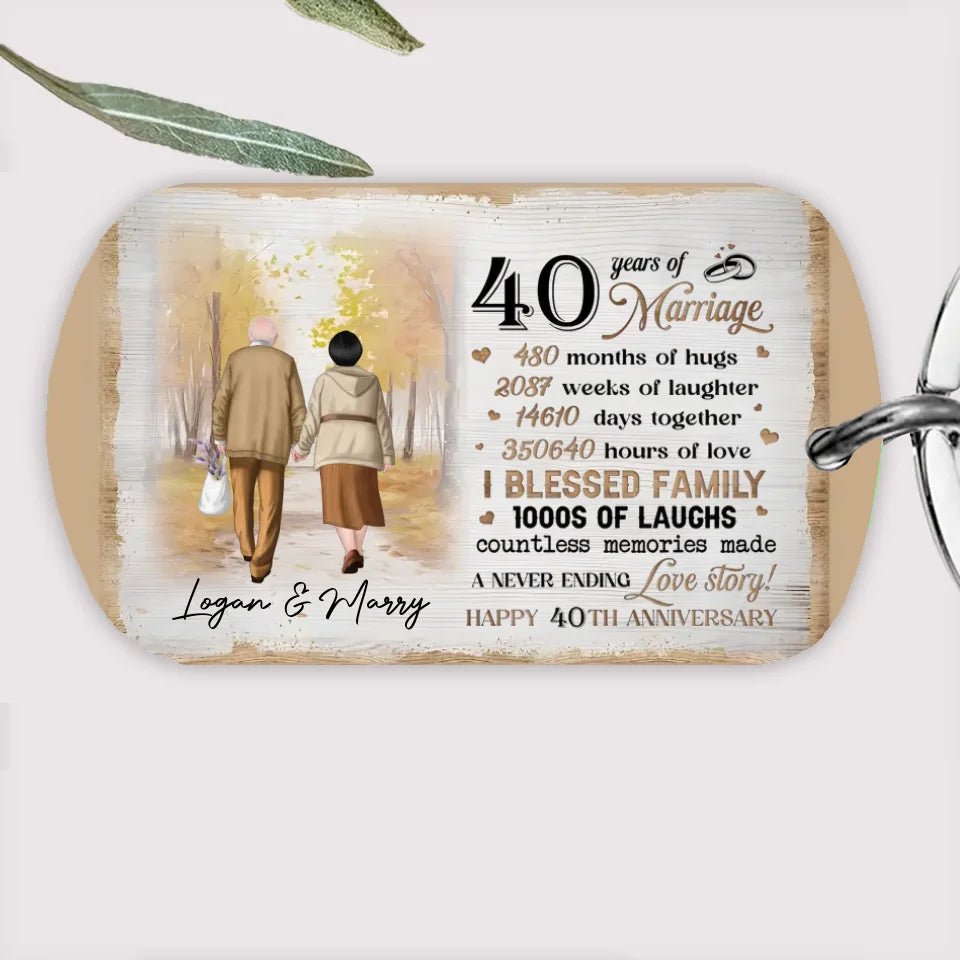 Couple Happy Anniversary - Personalized Keychain 753106 - Y - DiyGiftly