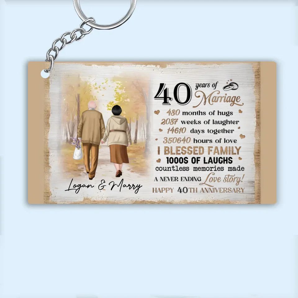 Couple Happy Anniversary - Personalized Keychain 753106 - Y - DiyGiftly