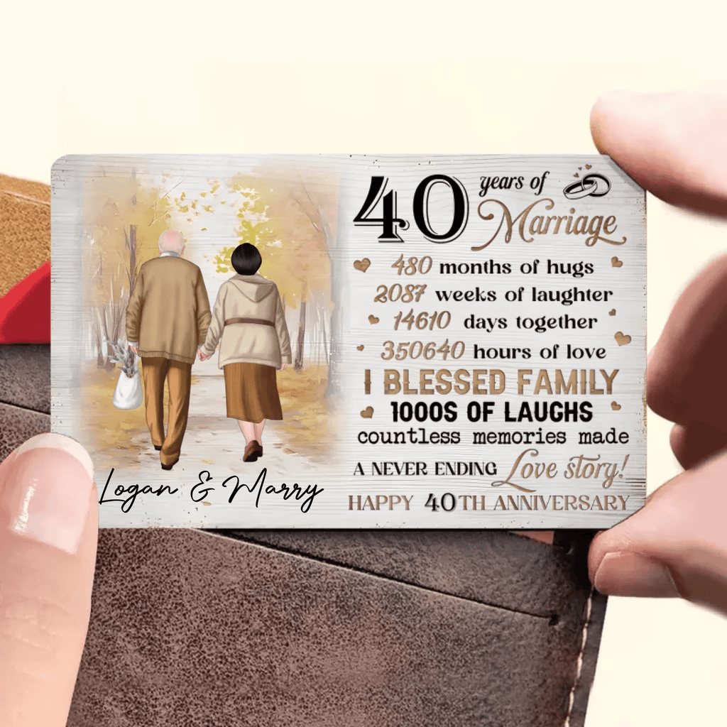 Couple Happy Anniversary - Personalized Wallet Card 753041 - Q - DiyGiftly