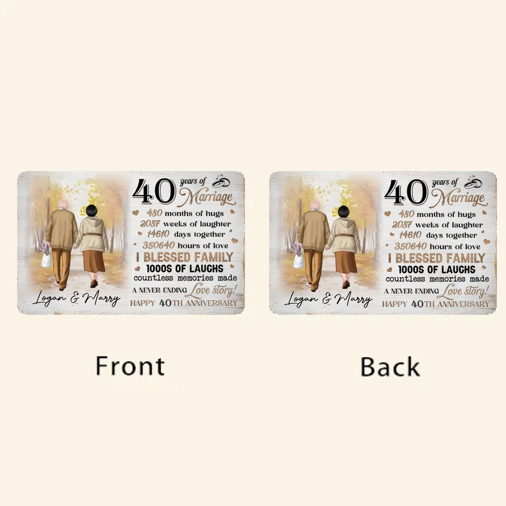 Couple Happy Anniversary - Personalized Wallet Card 753041 - Q - DiyGiftly