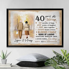 couple happy anniversary personalized canvas with custom details meaningful wall decor