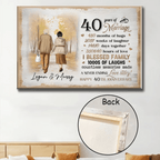 custom couple happy anniversary canvas for grandparents with custom details home keepsake