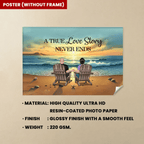 Couple Sitting Together Sunset Beach Landscape Personalized Poster - Gift For Couple 746193 - 746547 - DiyGiftly