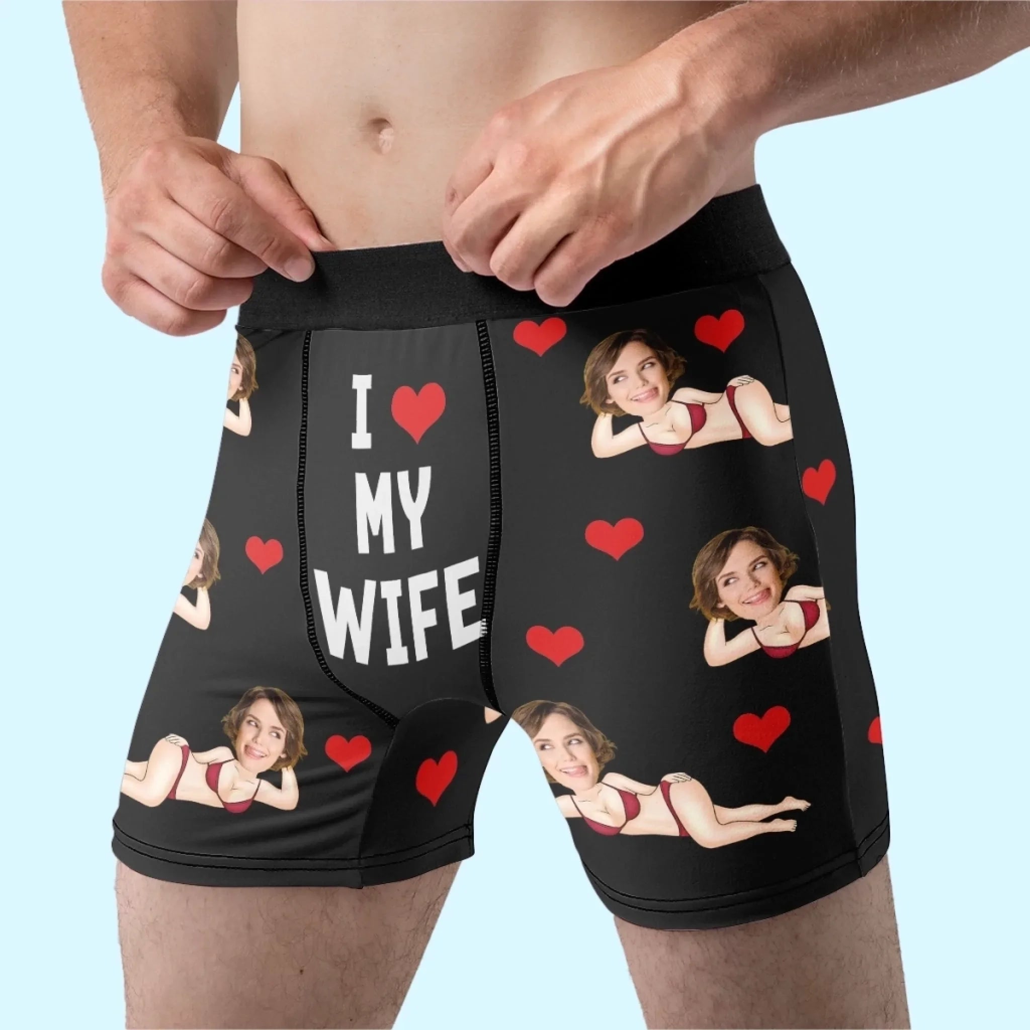 Couple’s Custom Photo Boxer Briefs - "Built Together Still Standing Strong" - Personalized Anniversary Gift 1080832 - DiyGiftly