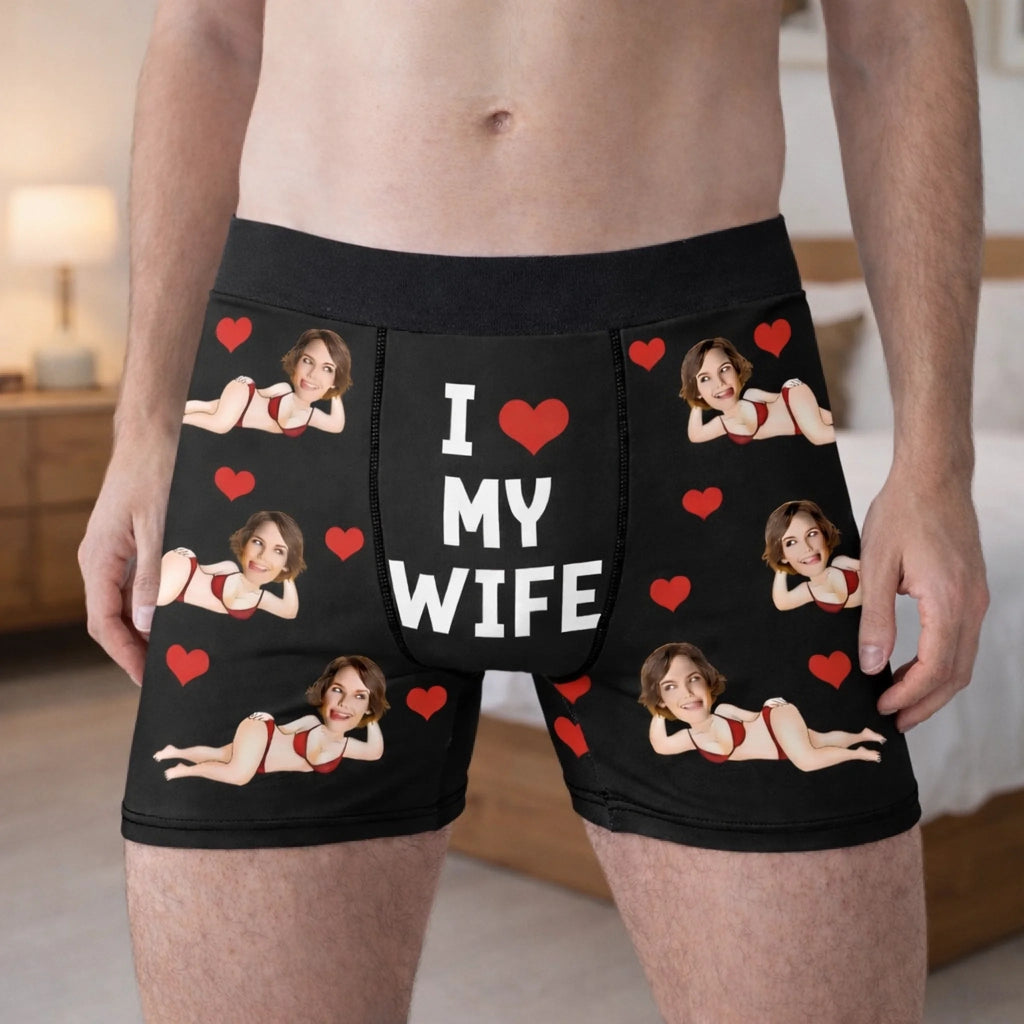 Couple’s Custom Photo Boxer Briefs - "Built Together Still Standing Strong" - Personalized Anniversary Gift 1080832 - DiyGiftly