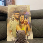 Couples Personalized Portrait - A gift for your partner - canvas 733568 - 733577 - DiyGiftly