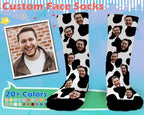 Cow Print, Customized Face Socks, Put Any Face On socks, Personalized Photo Socks, Cow Pattern Socks, Face On Socks,Chirstmas Gift 24771840 - DiyGiftly