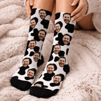 Cow Print, Customized Face Socks, Put Any Face On socks, Personalized Photo Socks, Cow Pattern Socks, Face On Socks,Chirstmas Gift 24771840 - DiyGiftly