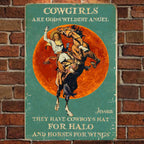 Cowgirls Are God's Wildest Angel - Horse Metal Sign 741225 - 741223 - DiyGiftly
