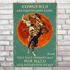 Cowgirls Are God's Wildest Angel - Horse Metal Sign 741225 - 741223 - DiyGiftly