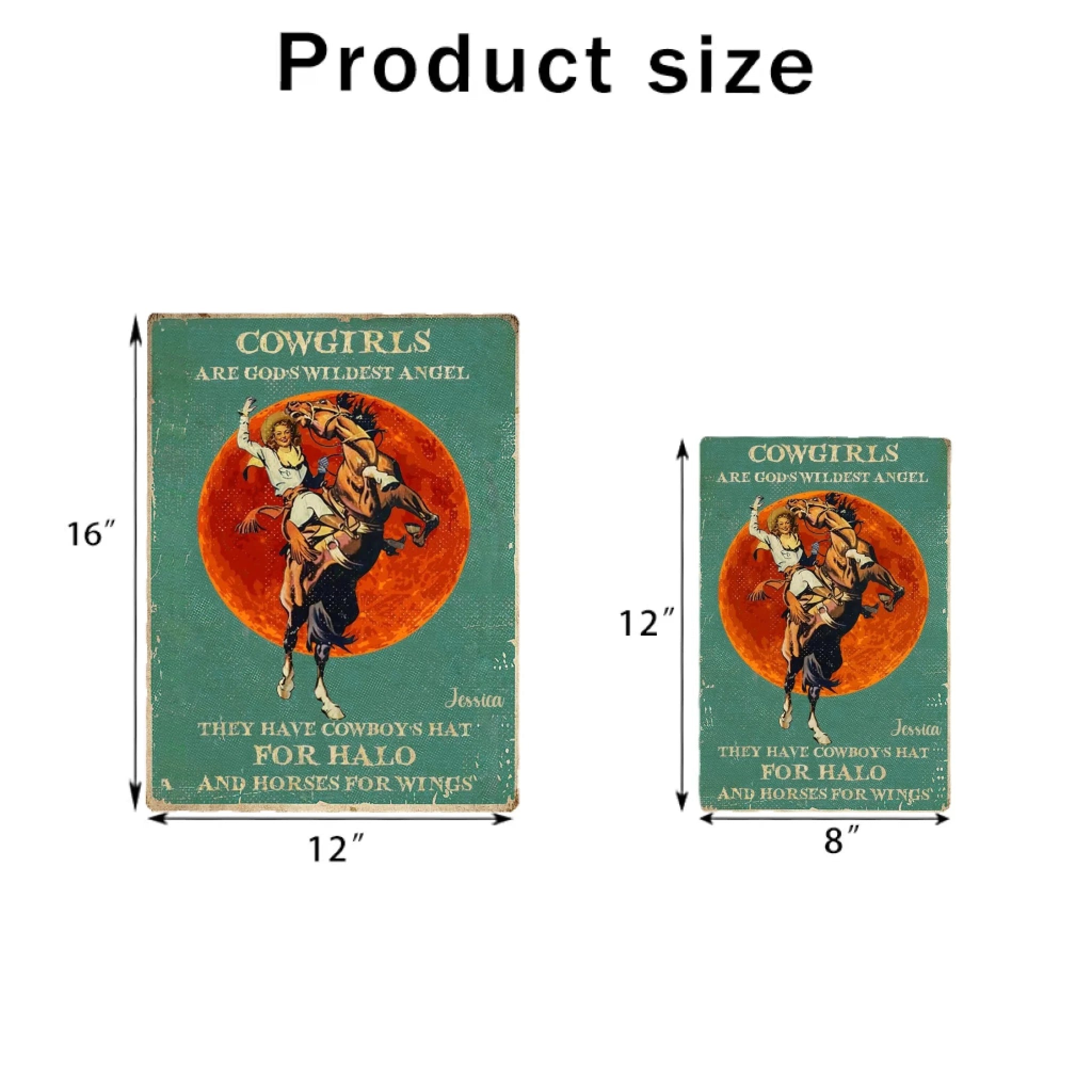 Cowgirls Are God's Wildest Angel - Horse Metal Sign 741225 - 741223 - DiyGiftly