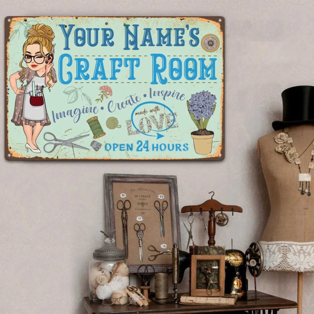 Craft Room - Personalized Metal Sign 718605 - DiyGiftly