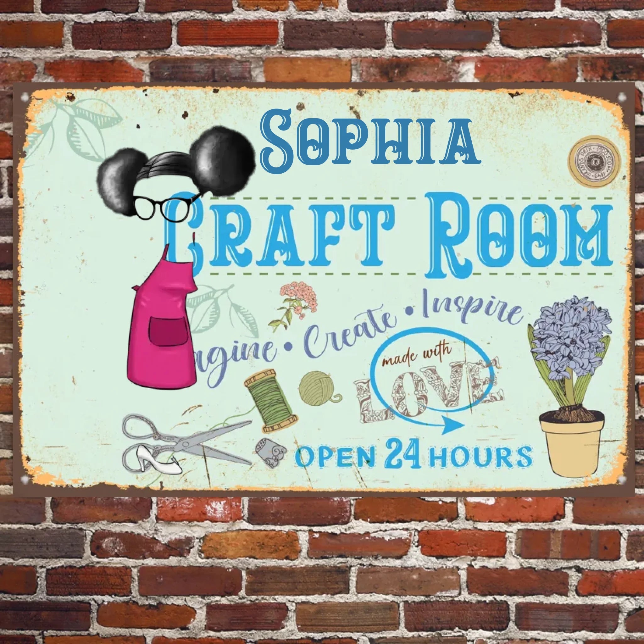 Craft Room - Personalized Metal Sign 718605 - DiyGiftly