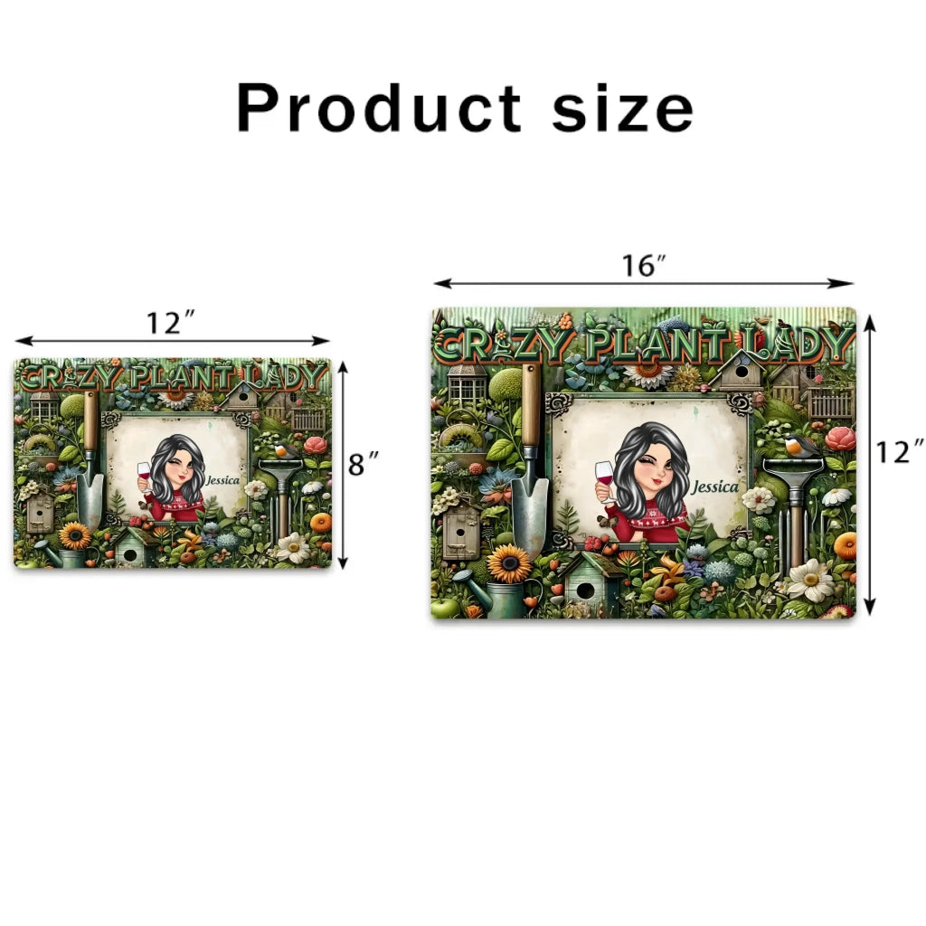 Crazy Plant Lady - Personalized Gardening Rectangle Metal Sign 736397 - 736531 - DiyGiftly