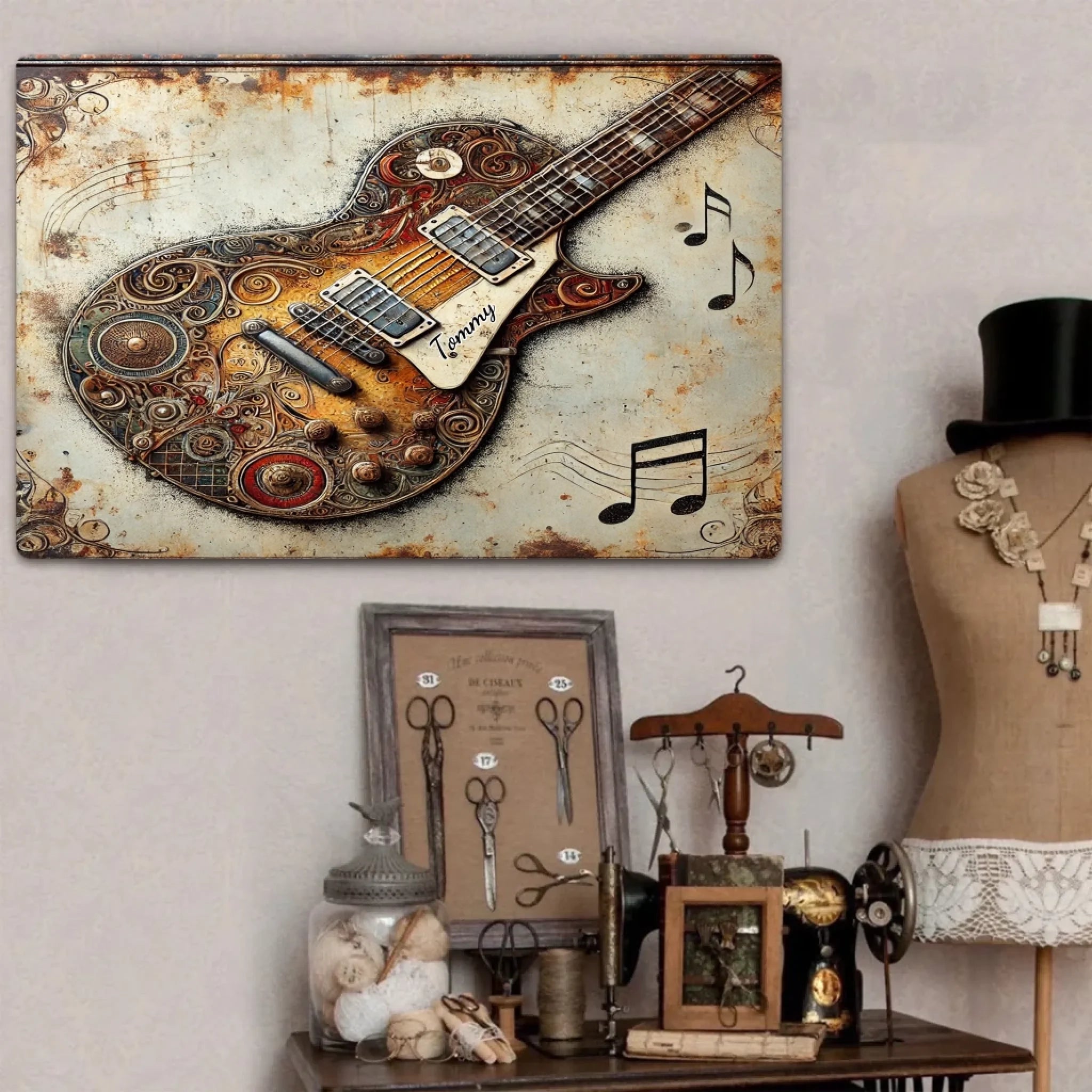 Crazy Wonderful Music - Gift for Yourself or Friends - Personalized Guitar Custom Metal Sign 753170 - 753196 - DiyGiftly