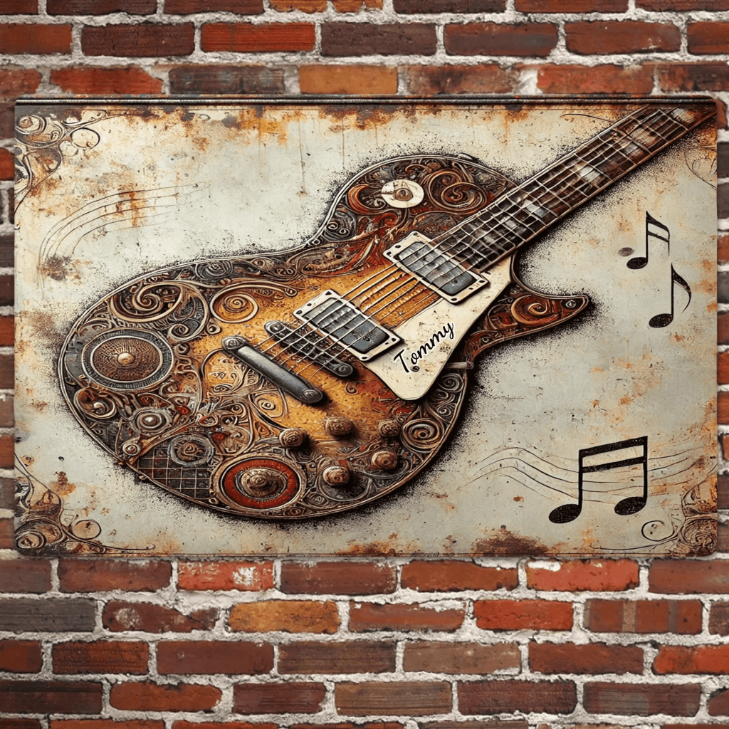 Crazy Wonderful Music - Gift for Yourself or Friends - Personalized Guitar Custom Metal Sign 753170 - 753196 - DiyGiftly