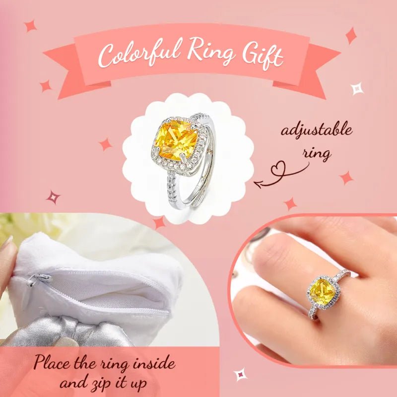 gifts for wife Creative Love Adjustable Ring with Box Plush Toy Fun Gift Propose Memory Gift Valentine's Day Gift for Her det