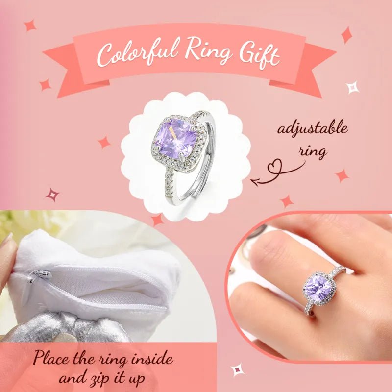 gifts for wife Creative Love Adjustable Ring with Box Plush Toy Fun Gift Propose Memory Gift Valentine's Day Gift for Her det