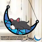 Crossing The Rainbow Bridge, Leaving Imprints On Our Hearts - Memorial Personalized Window Hanging Suncatcher - Sympathy Gift For Pet Owners, Pet Lovers 670553 - DiyGiftly