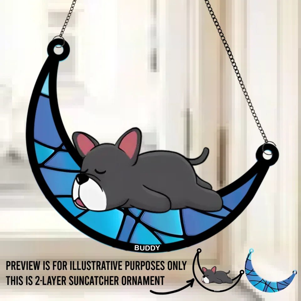 Crossing The Rainbow Bridge, Leaving Imprints On Our Hearts - Memorial Personalized Window Hanging Suncatcher - Sympathy Gift For Pet Owners, Pet Lovers 670553 - DiyGiftly