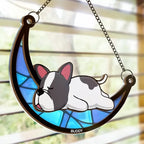 Crossing The Rainbow Bridge, Leaving Imprints On Our Hearts - Memorial Personalized Window Hanging Suncatcher - Sympathy Gift For Pet Owners, Pet Lovers 670553 - DiyGiftly