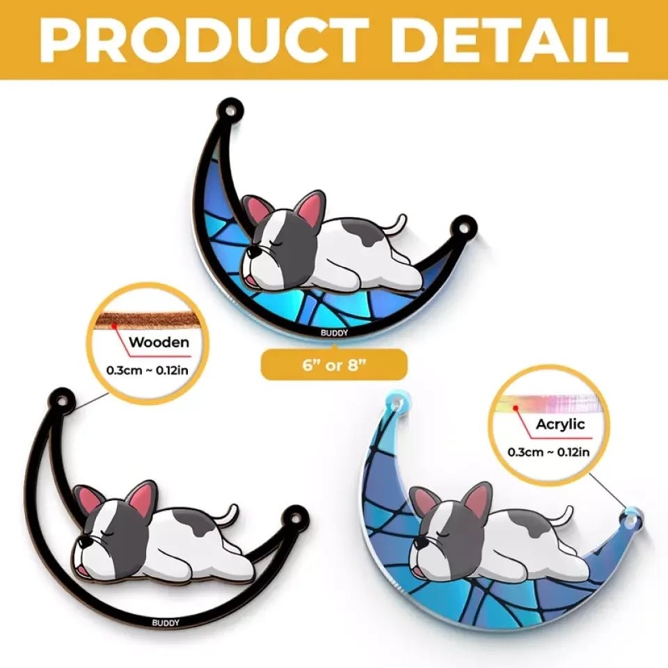 Crossing The Rainbow Bridge, Leaving Imprints On Our Hearts - Memorial Personalized Window Hanging Suncatcher - Sympathy Gift For Pet Owners, Pet Lovers 670553 - DiyGiftly