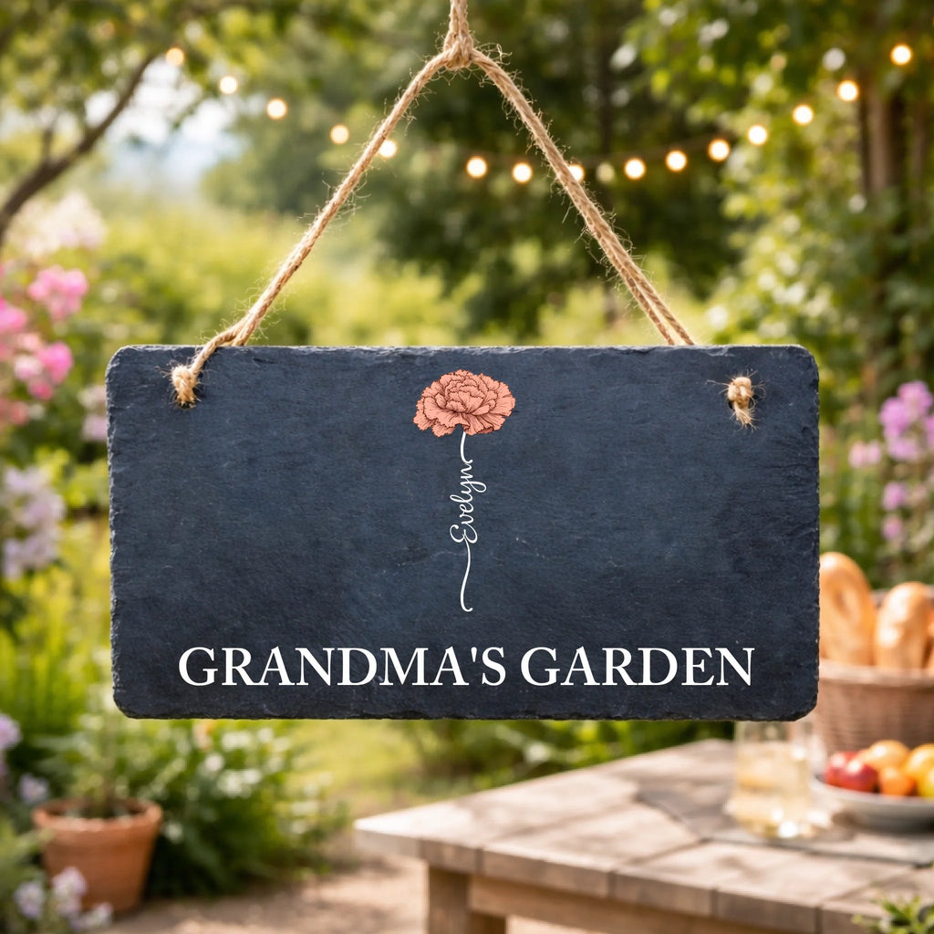 Grandmas garden slate garden sign mothers day gift for grandparents