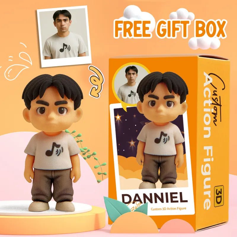 Custom 1 Person 3D Mini Figure From Your Photo Personalized Toy Figure Gifts For Kids (Production Time: 10 - 15 Business Days) - DiyGiftly
