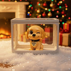 Custom 1 Pet 3D Mini Figure Glass Dollhouse Personalized Scene Display Case Unique Christmas Gift (Production: 10 - 15 Business Days) - DiyGiftly
