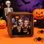 Custom 16 Halloween Photos Music Flipbook Frame Animation Machine Mechanical Hand - cranked Photo Album with Light Unique Halloween Gifts - DiyGiftly