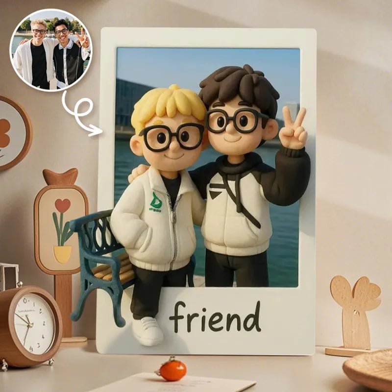 Custom 3D Acrylic Travel Photo Fridge Magnet with Text Anniversary Gift - DiyGiftly