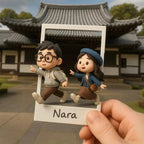 Custom 3D Acrylic Travel Photo Fridge Magnet with Text Anniversary Gift - DiyGiftly