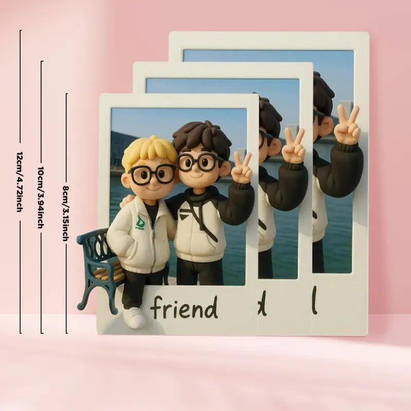 Custom 3D Acrylic Travel Photo Fridge Magnet with Text Anniversary Gift - DiyGiftly