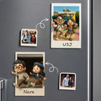 Custom 3D Acrylic Travel Photo Fridge Magnet with Text Anniversary Gift - DiyGiftly