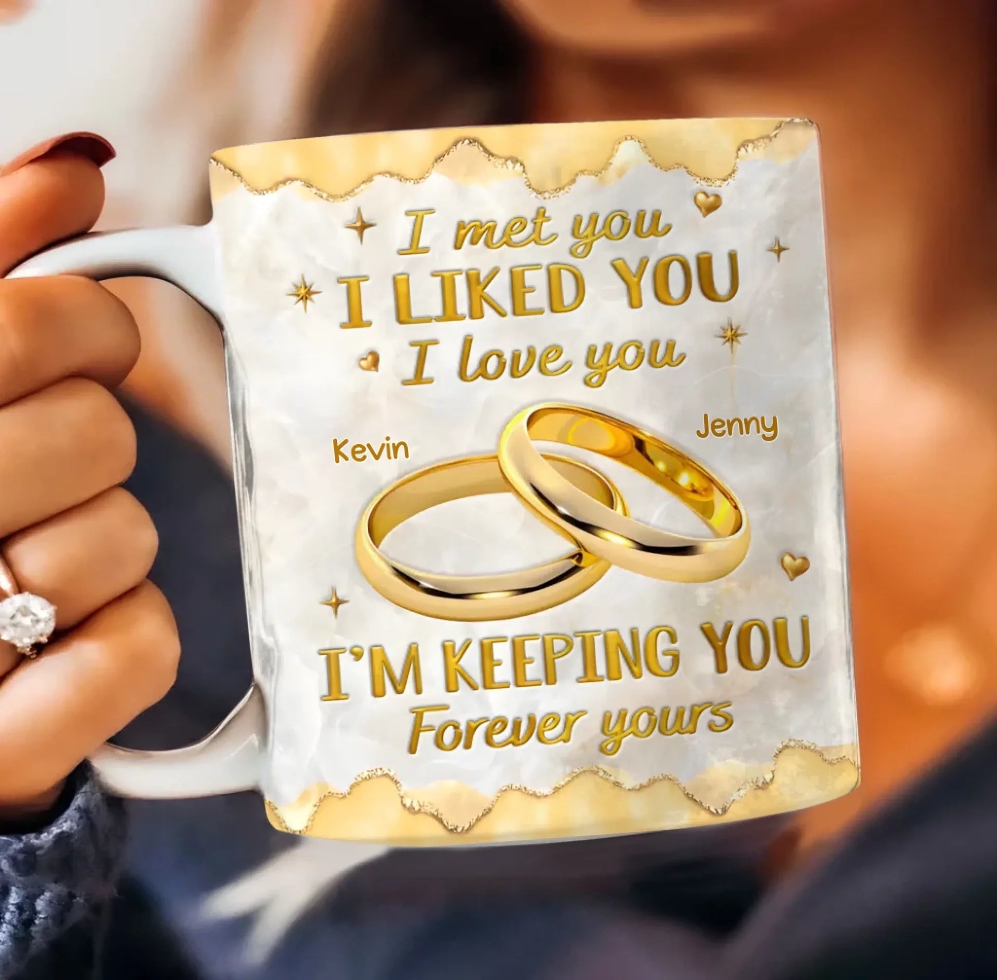 Custom 3D Inflated Effect Mug – Personalized Wedding and Anniversary Gifts for Husband and Wife – "Still Choosing You Daily" Mug – Unique Couples Keepsake for Him and Her, Romantic Gift Idea 1082584 - DiyGiftly