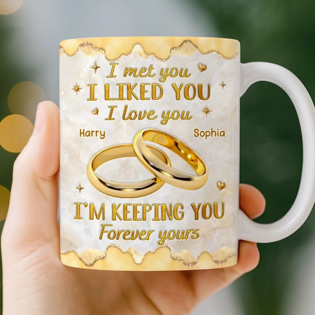Custom 3D Inflated Effect Mug – Personalized Wedding and Anniversary Gifts for Husband and Wife – "Still Choosing You Daily" Mug – Unique Couples Keepsake for Him and Her, Romantic Gift Idea 1082584 - DiyGiftly
