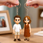 Custom 3D Mini Figure Keychain Figure from Your Photo Personalized Mini Doll Christmas Gift Idea - DiyGiftly