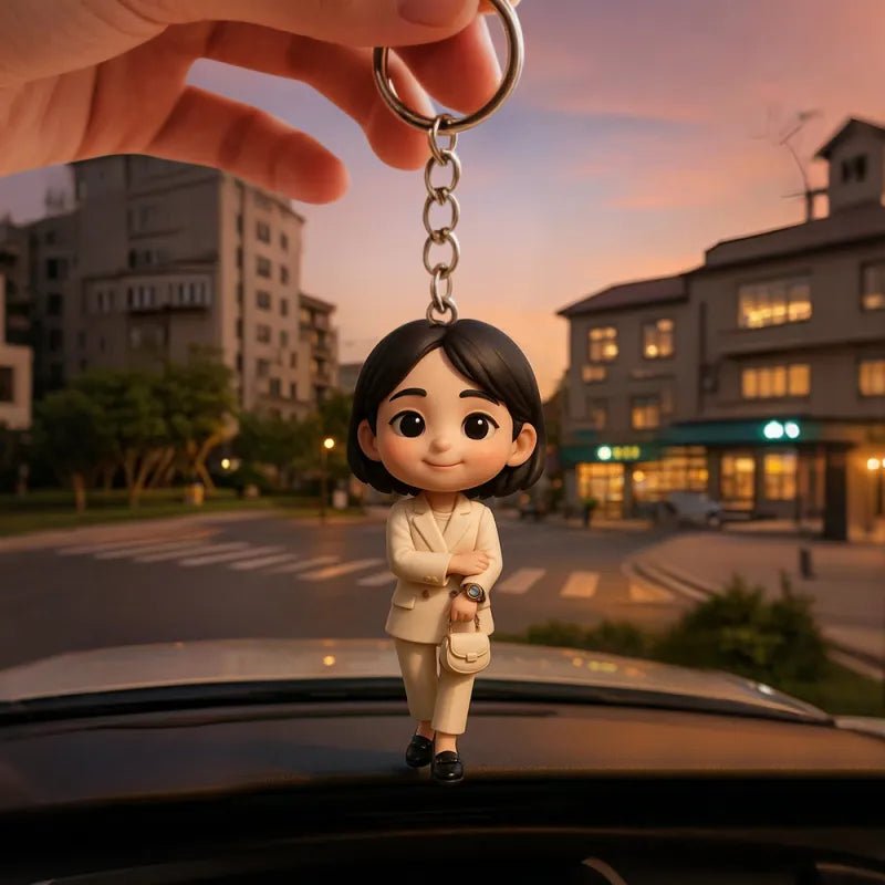 Custom 3D Mini Figure Keychain Figure from Your Photo Personalized Mini Doll Christmas Gift Idea - DiyGiftly