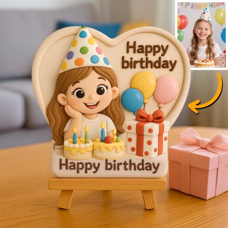 Custom 3D Mini Figurine Decors with Wooden Holder Personalized Unique Home Decor Birthday Gift Wedding Gift Toy For Celebration - DiyGiftly
