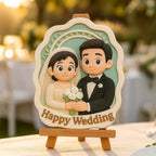 Custom 3D Mini Figurine Decors with Wooden Holder Personalized Unique Home Decor Birthday Gift Wedding Gift Toy For Celebration - DiyGiftly