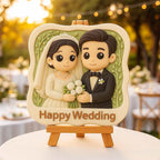 Custom 3D Mini Figurine Decors with Wooden Holder Personalized Unique Home Decor Birthday Gift Wedding Gift Toy For Celebration - DiyGiftly