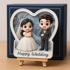 Custom 3D Mini Figurine Decors with Wooden Holder Personalized Unique Home Decor Birthday Gift Wedding Gift Toy For Celebration - DiyGiftly