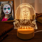Custom 3D Photo Halloween LED Night Light Custom Halloween Lamp Decor Gift for Halloween - DiyGiftly
