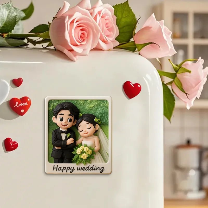 Custom 3D Printed Fridge Magnet from Photo 3D Mini Figurine Refrigerator Magnet Personalized Cartoon Character with Magnetic Backing - DiyGiftly
