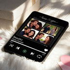 Custom 4 - Photo Music Plaque Personalized Music Plaque Can Play Songs Gift for Lover Valentines GIft - DiyGiftly