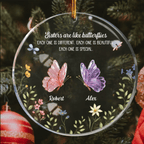 Custom Acrylic Butterfly Ornament for Sisters – Sisters Are Like Butterflies Quote – Personalized Gift for Sister, Best Friend or Daughter 1051081 - DiyGiftly