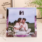 Custom Acrylic Music Photo Frame with Rotating Disc 9 Photos & Songs Personalized MP3 Voice Gift Christmas Gifts - DiyGiftly