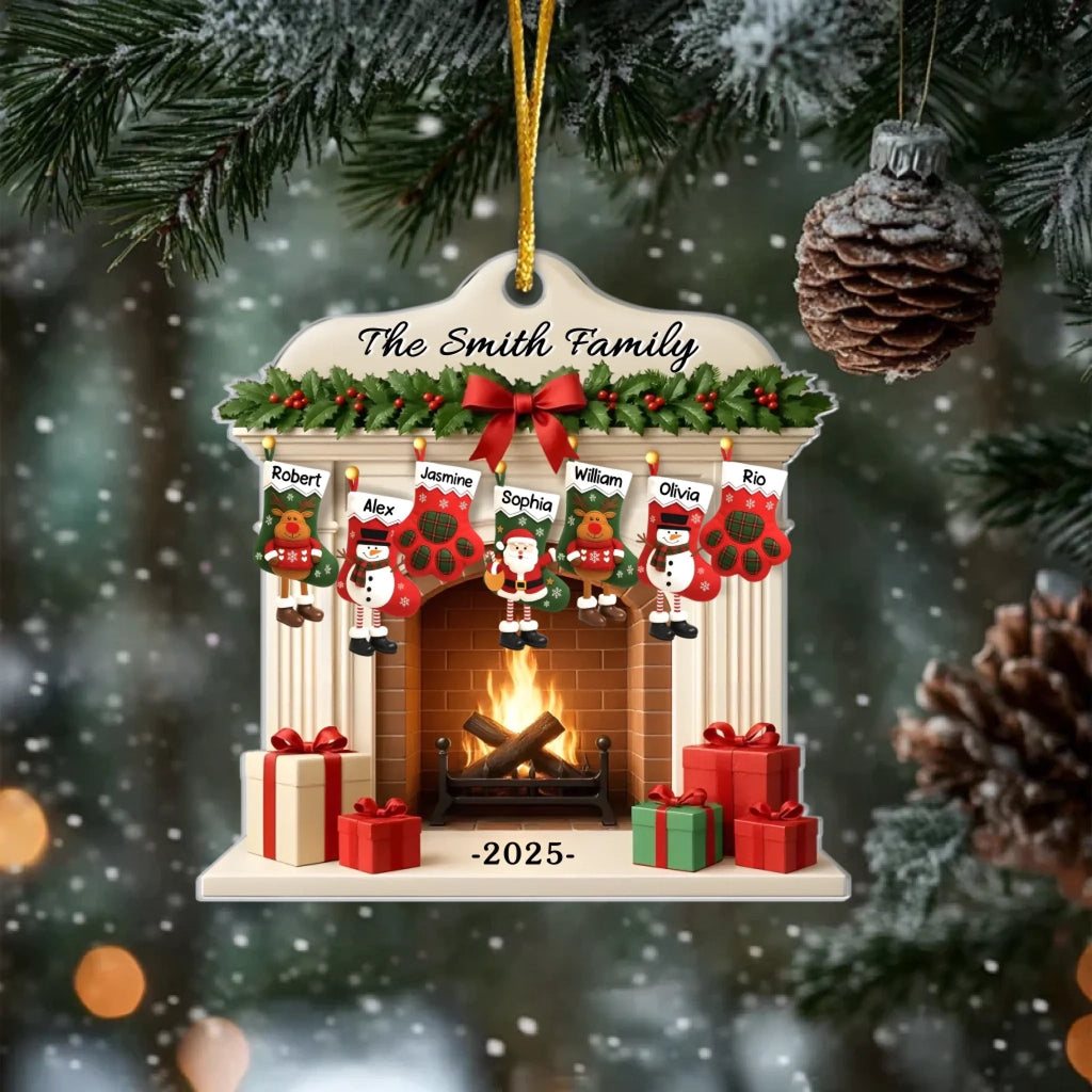 Custom Acrylic Ornament - Personalized Christmas Birthday Gifts For Mom, Dad, Brother, Sister, Kids - Christmas Glows Where Hearts Gather 1047225 - DiyGiftly