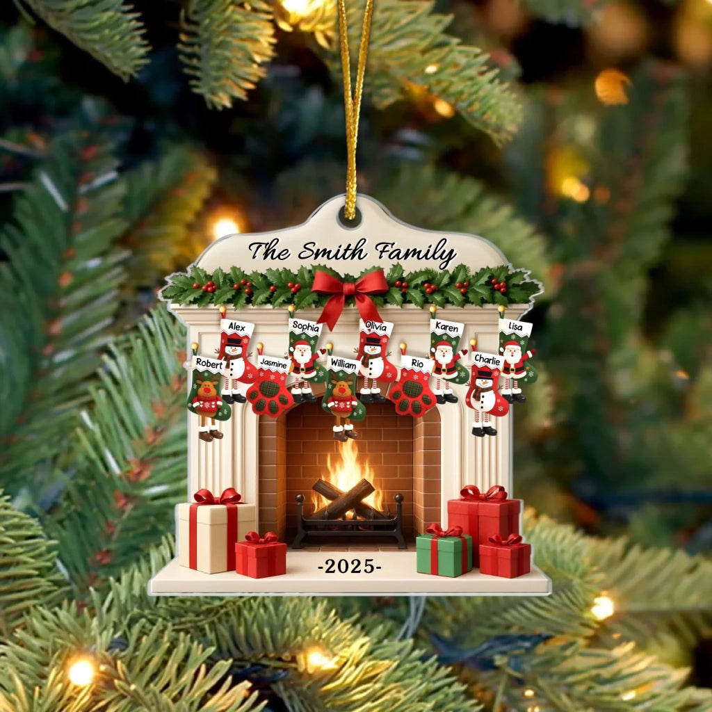 Custom Acrylic Ornament - Personalized Christmas Birthday Gifts For Mom, Dad, Brother, Sister, Kids - Christmas Glows Where Hearts Gather 1047225 - DiyGiftly